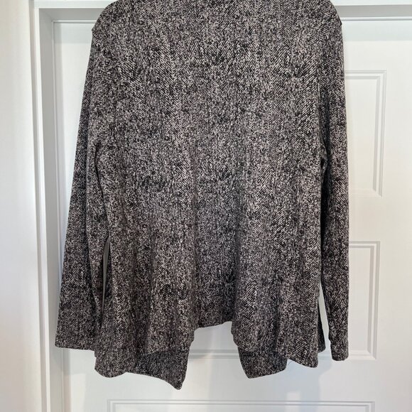 Nic+Zoe Women’s Dark Gray Open Front Jetset Herringbone Jacket, 1X - Picture 8 of 9